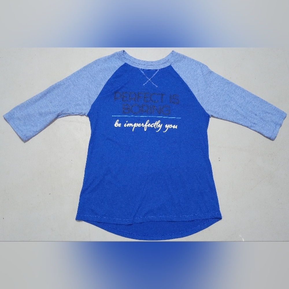 Athletic Works Blue and Gray Tee, Size M
